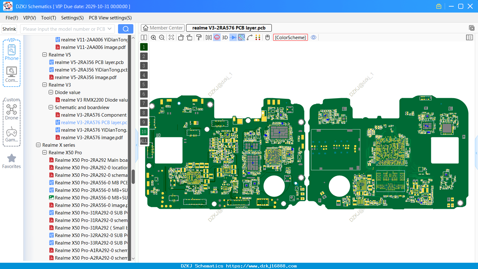 Realme V3-2RA576 PCB Layer